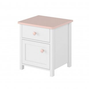 Luna - Chevet blanc et rose