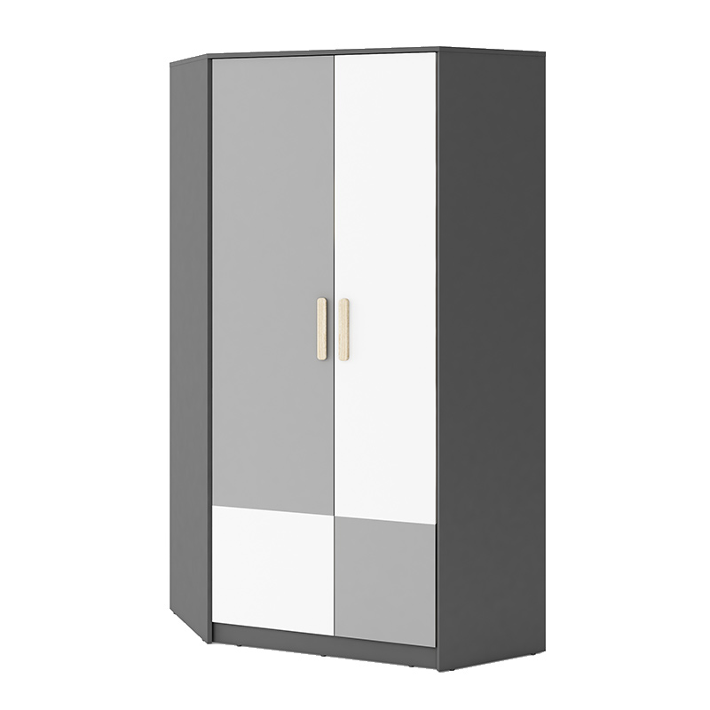Armoire d'angle grise pour adolescent Pok