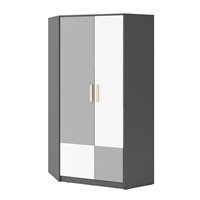 Armoire d'angle grise pour adolescent Pok