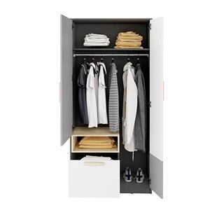Armoire double avec tiroir Pok ouverte