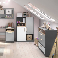 Commode 3 tiroirs enfant Pok dans une chambre ado