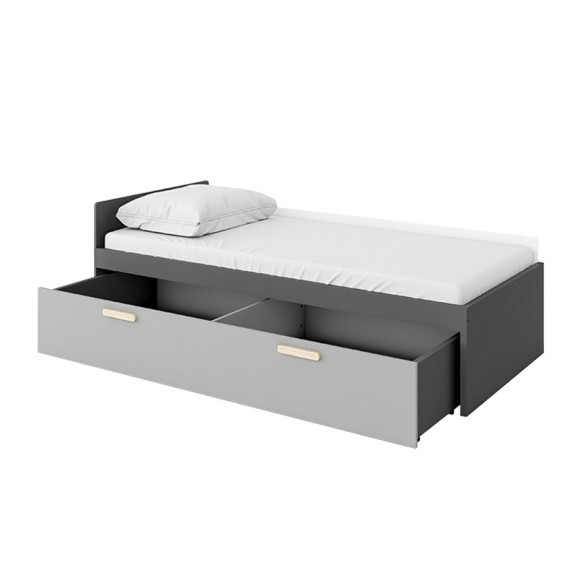 Lit junior 200x90 Pok avec grand tiroir de lit