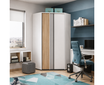 Armoire d'angle design Imola dans une chambre enfant