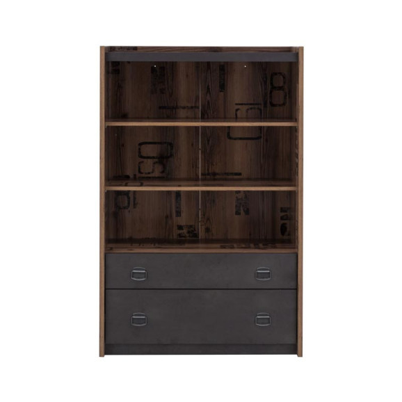 Bibliothèque Fargo design métal et bois