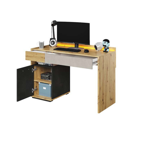 Qubic : Bureau ado avec éclairage LED moderne et stylé
