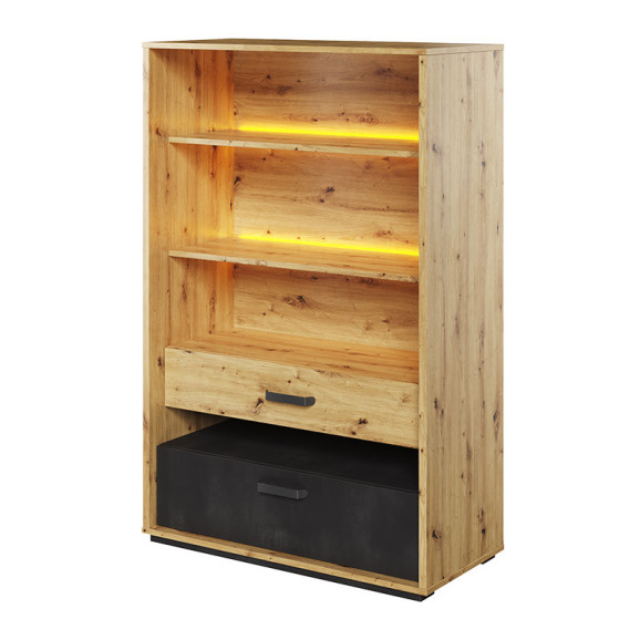 Bibliothèque Qubic avec éclairage LED pour chambre ado