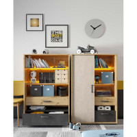 Bibliothèque Qubic avec éclairage LED pour chambre ado