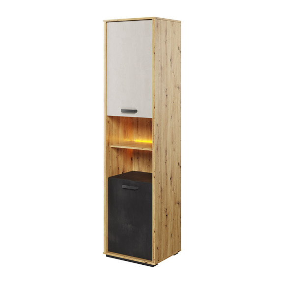 Bibliothèque haute Qubic avec éclairage LED pour chambre ado