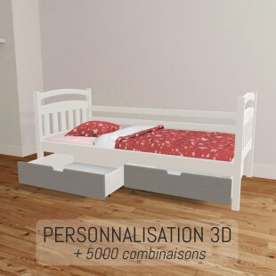 JOE 3D - Lit en bois sur mesure couleur personnalisable