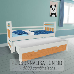 ELI 3D - Lit gigogne en bois personnalisable