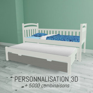 DOMI 3D - Lit gigogne personnalisable en bois