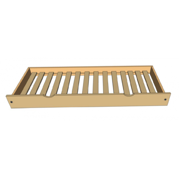 Lit superposé cabane 3 couchages DOMEK pour chambre enfant