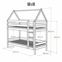 Dimensions extérieures 80x160 cm