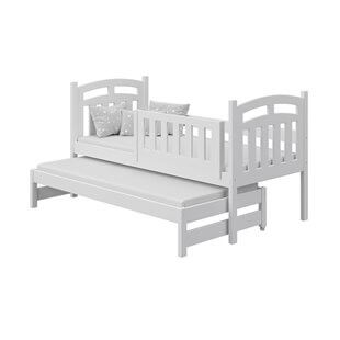 Lit gigogne blanc avec barrière anti-chute