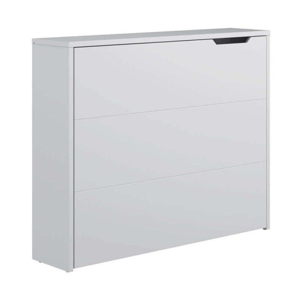 Bureau pliant gris avec rangements pour télétravail version gauche - WORK CONCEPT