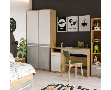 Armoire deux portes PLANO pour chambre adolescent