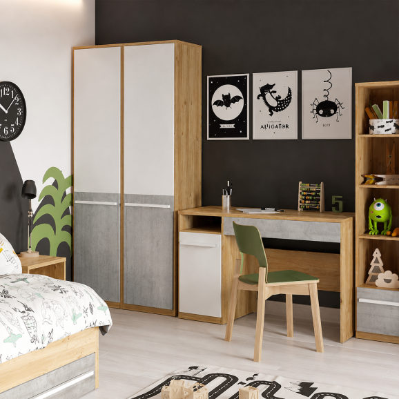 Armoire deux portes PLANO pour chambre adolescent