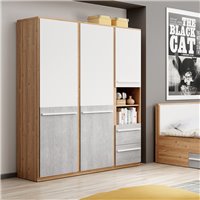 Grande armoire trois portes PLANO pour chambre adolescent