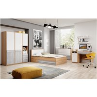 Grande armoire trois portes PLANO pour chambre adolescent