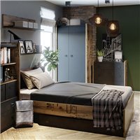 Lit enfant 90x200 cm FARGO style industriel