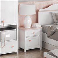 Chevet blanc et rose Luna