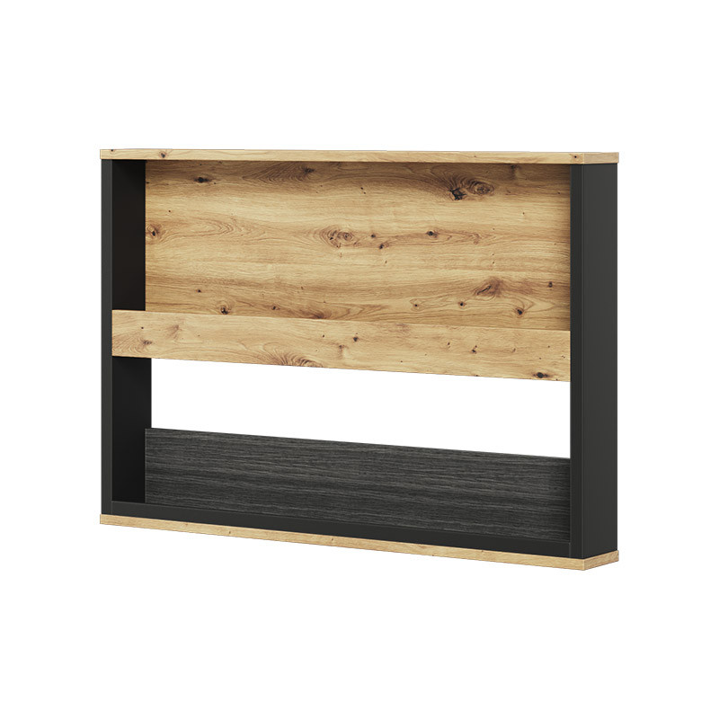 Rangement mural et éclairage SPOTLEN couleur bois et graphite