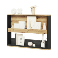 Rangement mural et éclairage SPOTLEN couleur bois et graphite