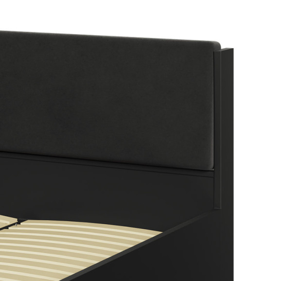 Lit pour adolescent SPOTLEN couleur bois et graphite