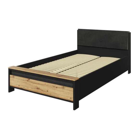 Lit pour adolescent SPOTLEN couleur bois et graphite