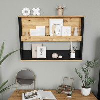 Rangement mural SPOTLEN couleur bois et graphite