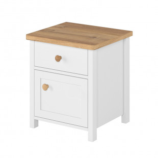 STORY - Chevet blanc et chêne pour chambre adolescent