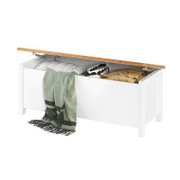 Coffre de rangement STORY blanc et chêne