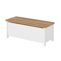 Coffre de rangement STORY blanc et chêne