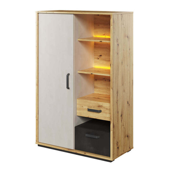 Petite armoire avec éclairage QUBIC pour chambre enfant ou ado