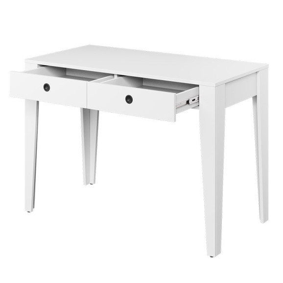 Bureau blanc mat avec rangements pour adolescents collection FEMII