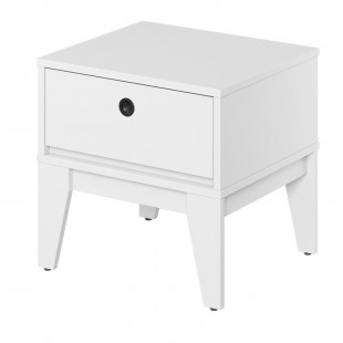 FEMII - Chevet blanc mat design sans poignée pour chambre ado