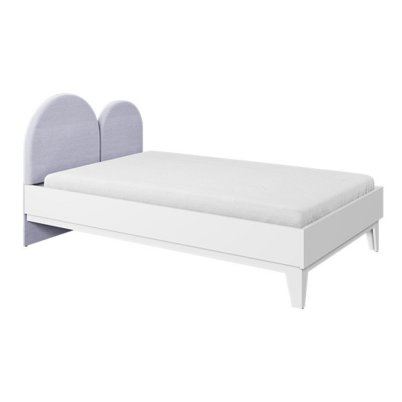 Lit junior 120x200 blanc et violet collection FEMII pour adolescents