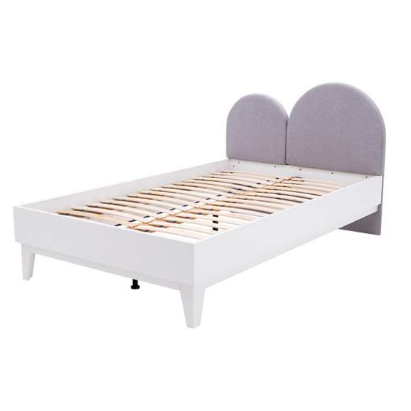 Lit junior 120x200 blanc et violet collection FEMII pour adolescents
