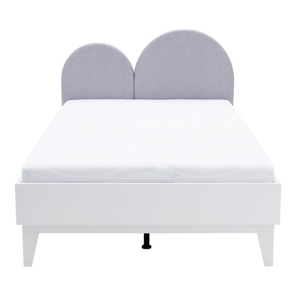Lit junior 120x200 blanc et violet collection FEMII pour adolescents
