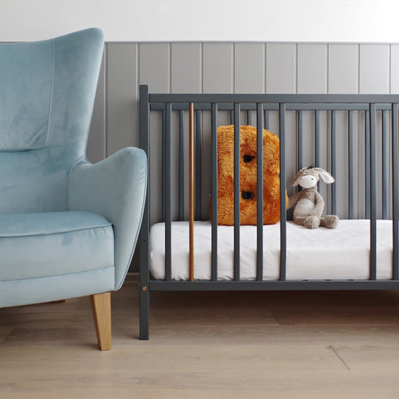 Lit bébé Stardust Cot anthracite 120x60 en bois