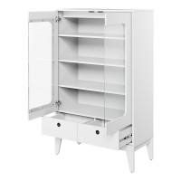 Vaisselier blanc deux portes pour adolescents collection FEMII