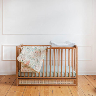 Lit bébé BOHO vintage 120x60 avec matelas et tiroir en option