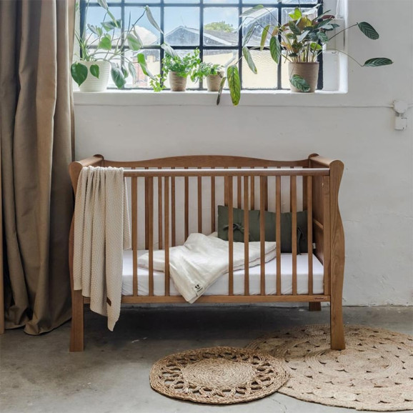 Lit bébé Noble Cot Vintage 120x60 noyer clair