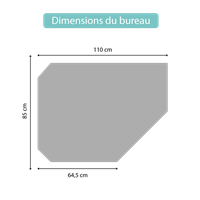 Dimensions du bureau pour le lit MILO