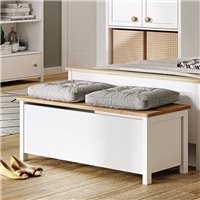 Coffre de rangement STORY blanc et chêne