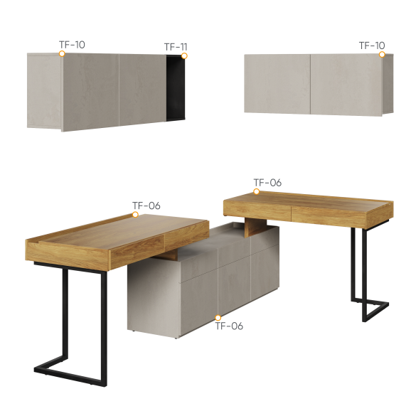 Ensemble de bureau d'angle