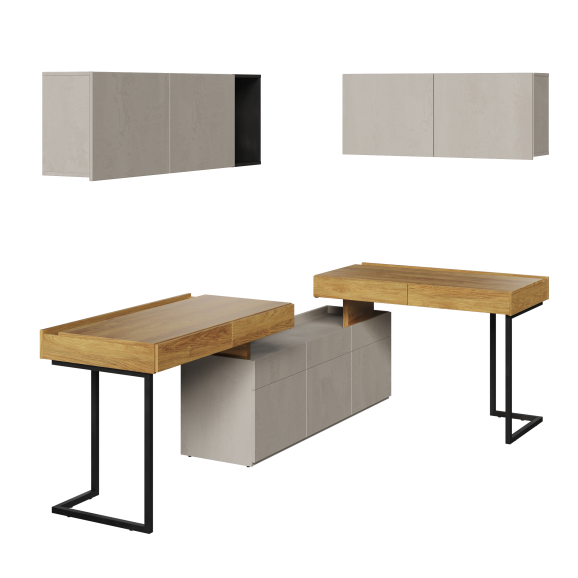 Ensemble de bureau d'angle