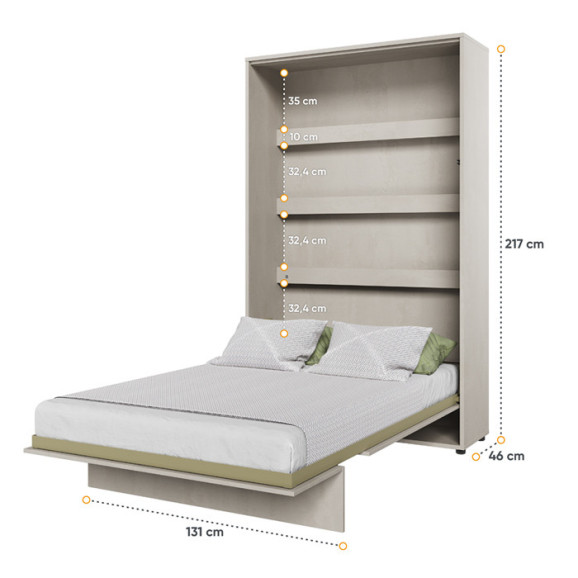 Dimensions lit escamotable Concept Junior