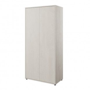 TEEN FLEX - Armoire 2 portes grise en push top open pour chambre ado
