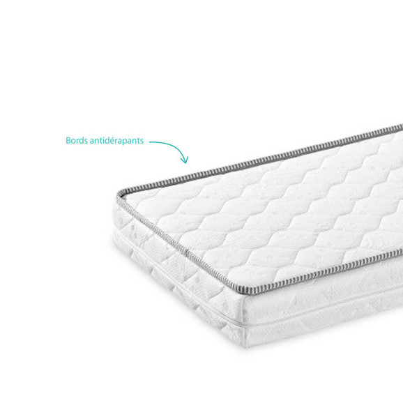 Lit bébé 60x120 cm blanc et bois vintage – Slim Cot